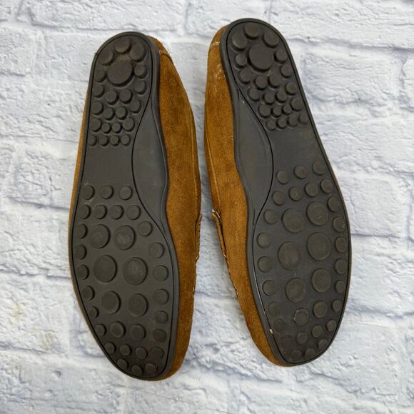 Kevin's Mens Slip On Loafers Driving Shoes Size 12 Suede Leather Dog Embroidered - Picture 8 of 8